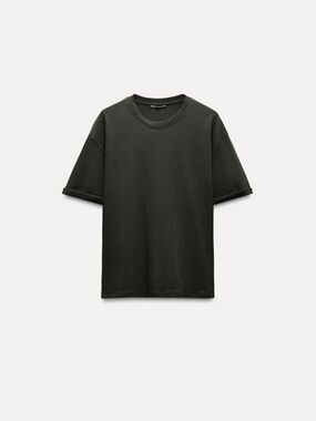 Zara Olive Crewneck T-Shirt